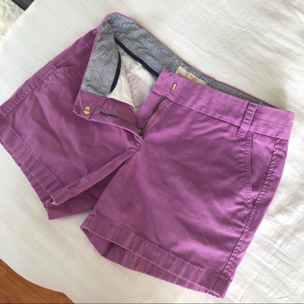 J. Crew Lilac Cotton Chino Shorts